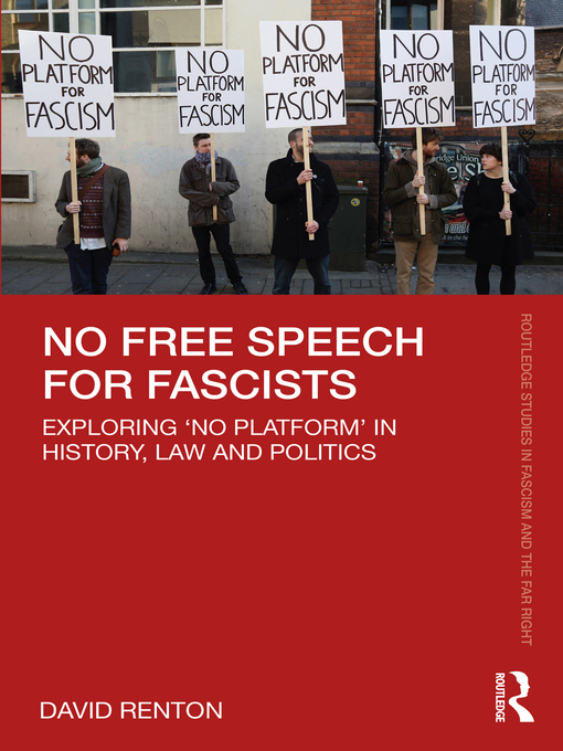 Title details for No Free Speech for Fascists by David Renton - Wait list